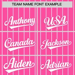 Pink White Stripe Raglan Sleeves Authentic Baseball Jersey 3