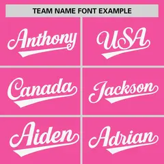 Pink White Stripe Raglan Two-Button Softball Jersey 3