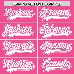 Pink White Team Baseball Jersey Pants Hat Package 3