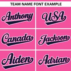 Pink White Thick Stripe Authentic Baseball Jersey 3