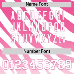 Pink White Tiger Stripe Gradient Baseball Jersey 4