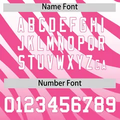 Pink White Tiger Stripe Gradient Baseball Jersey 4