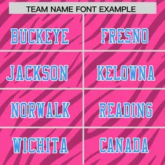 Pink White Tiger Stripe Graffiti Pattern Football Jersey 3