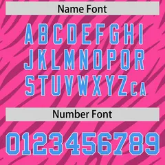 Pink White Tiger Stripe Graffiti Pattern Football Jersey 4