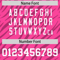 Pink White Tiger Stripe Graffiti Pattern Football Jersey 4
