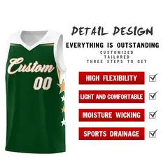 Pink White Two Tone Side Star Color Block Basketball Jersey 2