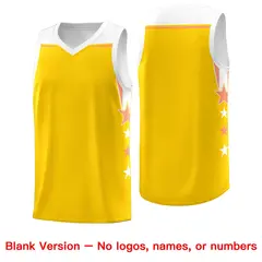 Pink White Two Tone Side Star Color Block Basketball Jersey 6