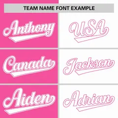 Pink White Two Tone Striped Authentic Baseball Jersey 3