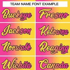 Pink Yellow-Black Gradient Fashion Authentic Baseball Jersey 3