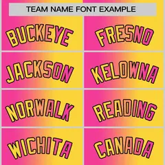 Pink Yellow-Black Gradient Fashion Basketball Jersey 5