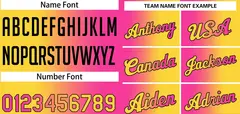 Pink Yellow Black-Yellow Gradient Tilted Basketball Jersey 3