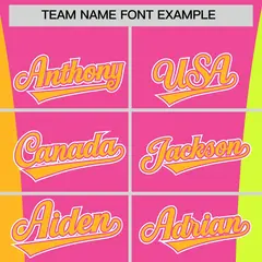 Pink Yellow Fluorescent Green Three-Color Block Varsity Letterman Jacket 3