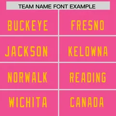Pink Yellow Square Neckline Football Jersey 3
