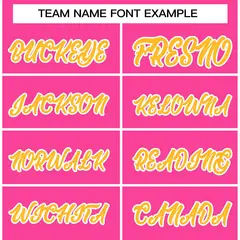 Pink Yellow-White Classic Varsity Full-Snap Letterman Jacket 5