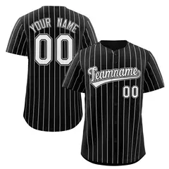Pinstripe Button-Down Baseball Jersey for Teams