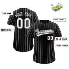Pinstripe Button-Down Baseball Jersey for Teams 2
