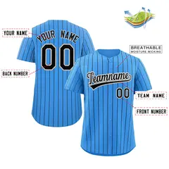 Pinstripe Button-Down Baseball Jerseys and Shirts 2