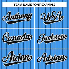Pinstripe Button-Down Baseball Jerseys and Shirts 5