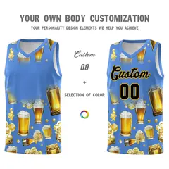 Powder Blue Beer Bubble National Beer Day Basketball Jersey 2
