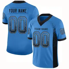 Powder Blue Black-Gray Drift Fashion Mesh Football Jersey 1