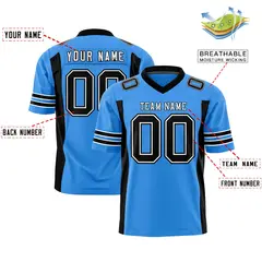 Powder Blue Black Insert Color Authentic Football Jersey 2