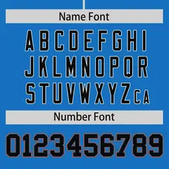 Powder Blue Black Phonetic Rhythm Authentic Baseball Jersey 4