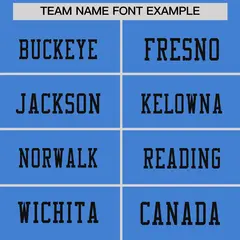 Powder Blue Black Sequin Lettering Football Jersey 3