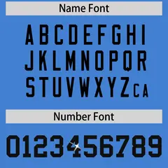 Powder Blue Black Sequin Lettering Football Jersey 4