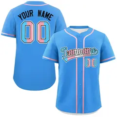Powder Blue Black Transgender Pride Month Baseball Jersey