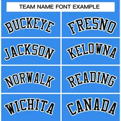 Powder Blue Black-White Raglan Varsity Full-Snap Letterman Jacket 5