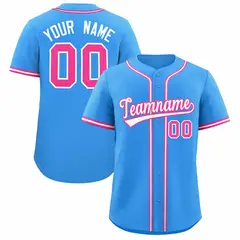 Powder Blue Classic Authentic Baseball Jersey 1