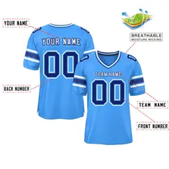Powder Blue Classic Authentic Football Jersey 2