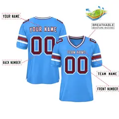 Powder Blue Classic Authentic Football Jersey 2