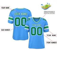 Powder Blue Classic Authentic Football Jersey 2