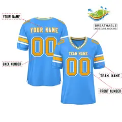 Powder Blue Classic Authentic Football Jersey 2