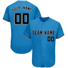 Powder Blue Classic Style Authentic Baseball Jersey 1