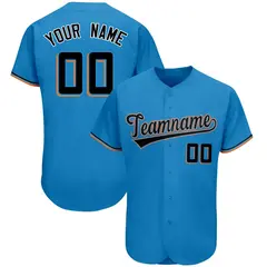 Powder Blue Classic Style Authentic Baseball Jersey 1