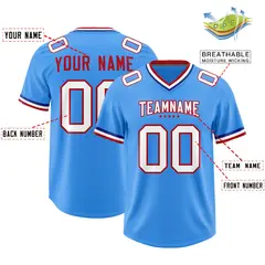 Powder Blue Classic Style Football Jersey 2