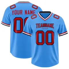 Powder Blue Classic Style Football Jersey 1