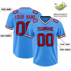Powder Blue Classic Style Football Jersey 2