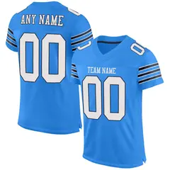 Powder Blue Classic Style Mesh Authentic Football Jersey 1