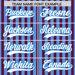 Powder Blue Crimson American Flag Graffiti Baseball Jersey 3