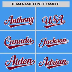 Powder Blue Crimson Classic Authentic Baseball Jersey 3