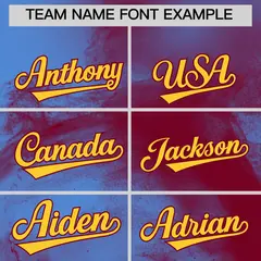 Powder Blue Crimson Gold Skeleton Graffiti Baseball Jersey 3