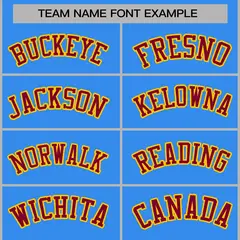 Powder Blue Crimson-Gold Varsity Full-Snap Letterman Jacket 5