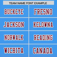 Powder Blue Crimson Gradient Side Pattern Football Jersey 3