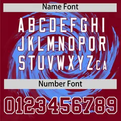 Powder Blue Crimson Swirl Graffiti Baseball Jersey 4