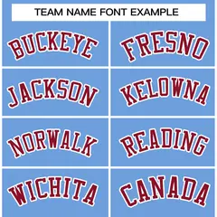 Powder Blue Crimson-White Raglan Varsity Full-Snap Letterman Jacket 3