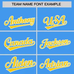 Powder Blue Gold Classic Authentic Baseball Jersey 3
