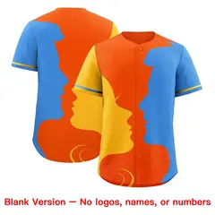 Powder Blue Gold Couple Silhouettes Valentine's Baseball Jersey 2